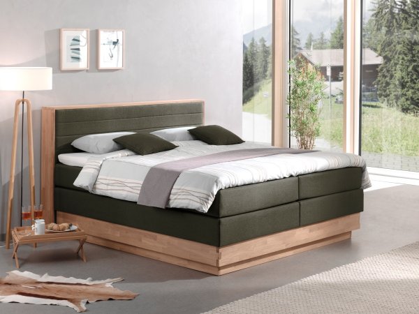 Postel boxspring s úložným prostorem KOLETA 2 dub masiv