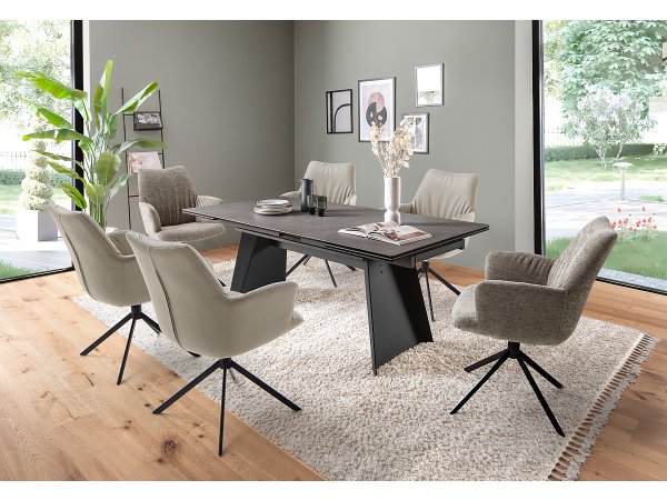 Jídelní otočná židle ARONA 1, antracitová