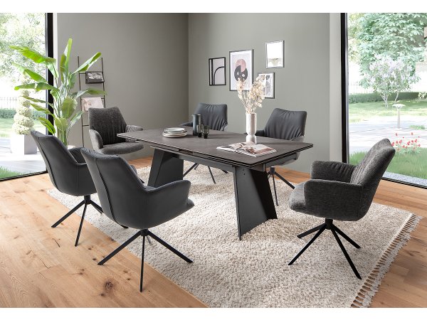 Jídelní otočná židle ARONA 1, antracitová