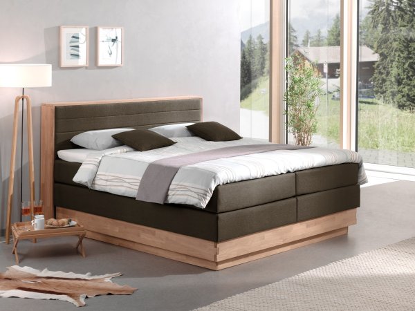 Postel boxspring s úložným prostorem KOLETA 2 dub masiv