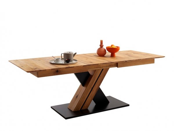 Rozkládací jídelní stůl z masivu MORENA X dub divoký olejovaný