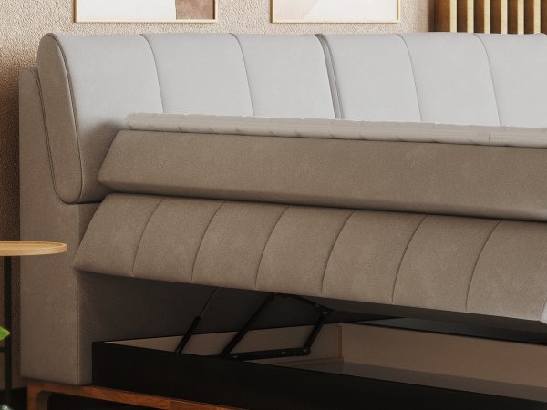 Postel boxspring s úložným prostorem MOONSHOT II dub masiv