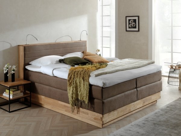 Postel boxspring s úložným prostorem KOLETA 2 dub masiv