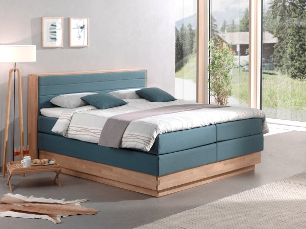 Postel boxspring s úložným prostorem KOLETA dub masiv