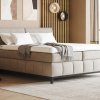 Postel boxspring s úložným prostorem MOONSHOT I dub masiv, černá
