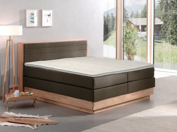 Postel boxspring s úložným prostorem KOLETA dub masiv