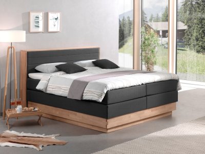 Postel boxspring s úložným prostorem KOLETA dub masiv