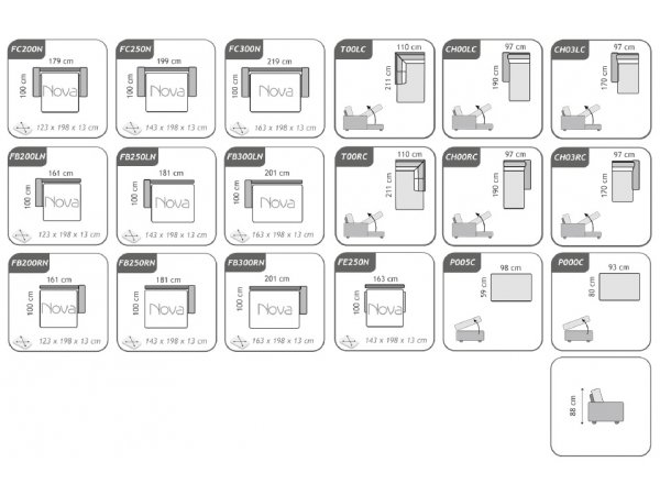 Rohová rozkládací sedací souprava pro každodenní rozkládání NARDO