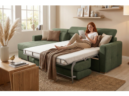 Rohová rozkládací sedací souprava pro každodenní rozkládání NARDO