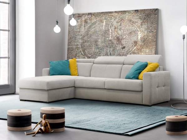 Rohová rozkládací sedací souprava pro každodenní rozkládání NARDO