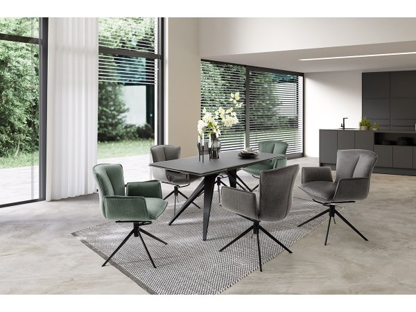 Jídelní otočná židle NALON, antracitová