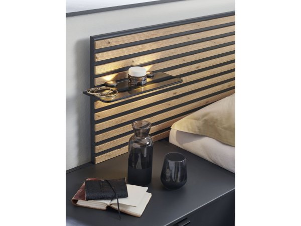 Ložnicová sestava NEVADA grafit/dub bianco