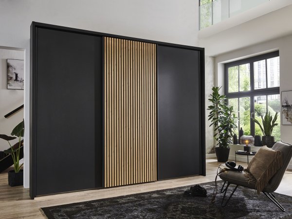 Ložnicová sestava NEVADA grafit/dub bianco