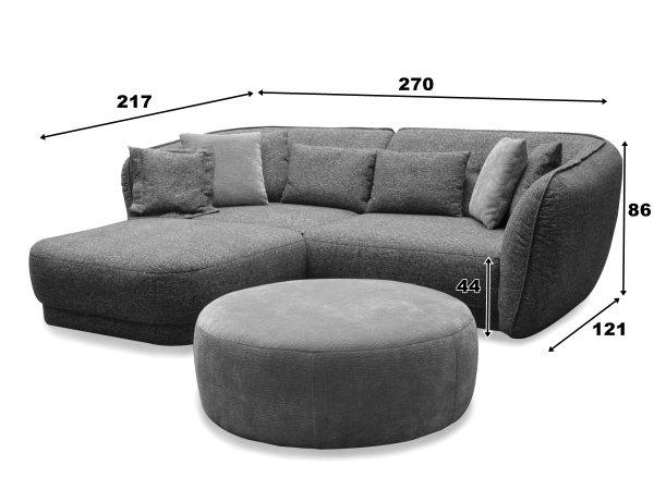 Moderní rohová sedací souprava NEAPEL 2