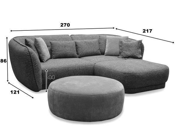 Moderní rohová sedací souprava NEAPEL 2