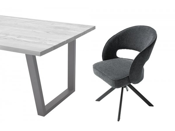 Jídelní otočná židle NICOYA černo-šedá