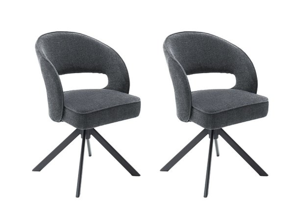 Jídelní otočná židle NICOYA černo-šedá