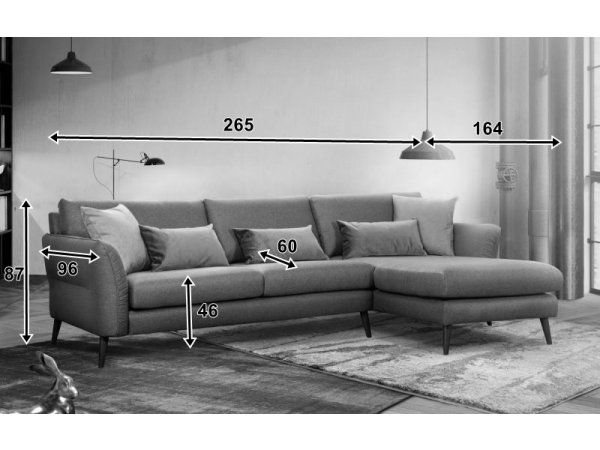 Stylová rohová sedací souprava NORTON