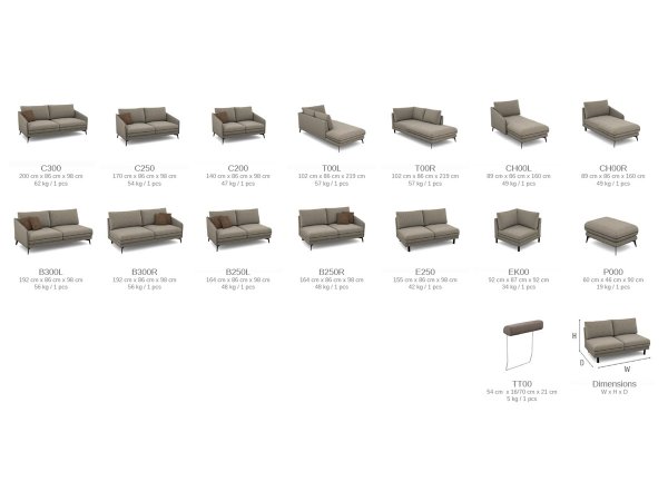 Malá rohová sedací souprava ve skandinávském stylu NOEL