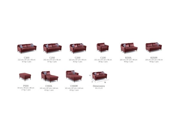 Stylová sedací souprava NORTON 3+3