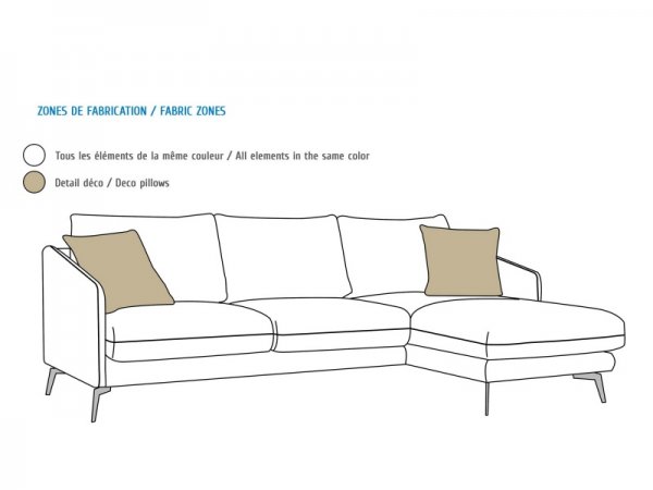 Rohová sedací souprava do tvaru U ve skandinávském stylu NOEL