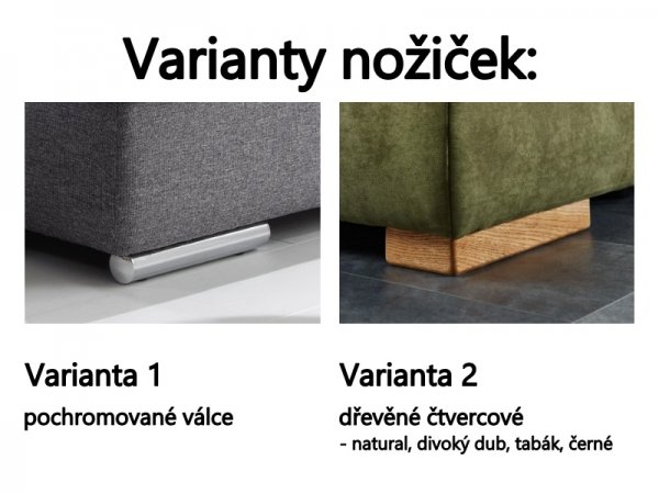 Kožená rohová sedací souprava do tvaru U SANTA LUCIA