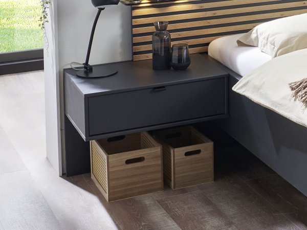 Ložnicová sestava NEVADA grafit/dub bianco