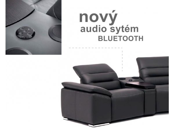 VÝPRODEJ: Luxusní kožená rohová sedací souprava SENSATION