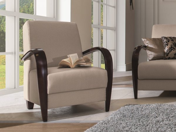 Křeslo s dřevěnými područkami MODEL 11