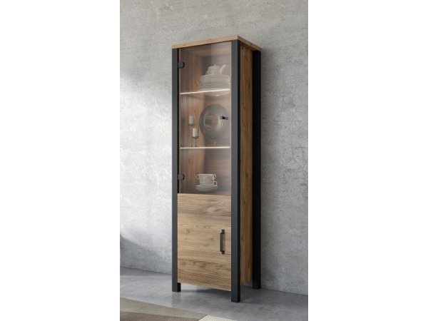 Nábytek do obývacího pokoje OLIN I Appenzellský smrk/černý mat