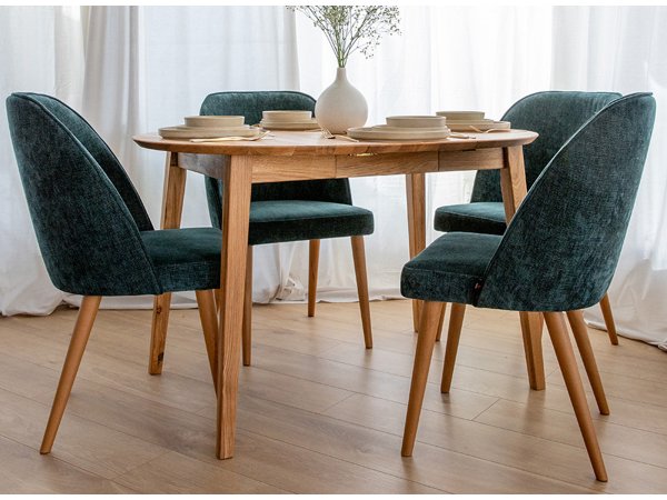 Čalouněná jídelní židle zelená BIA R16