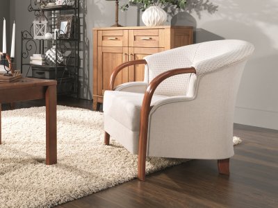 Křeslo s dřevěnými područkami MODEL D