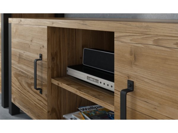 Nábytek do obývacího pokoje OLIN I Appenzellský smrk/černý mat