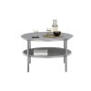 Kulatý konferenční stolek ORINOCO šedá keramika/nerez ocel