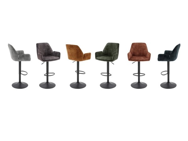 Barová otočná židle OTTAWA s područkami petrol