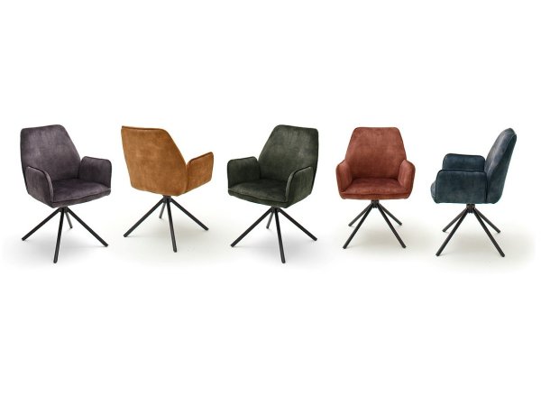 Jídelní otočná židle OTTAWA 2 s područkami šedá