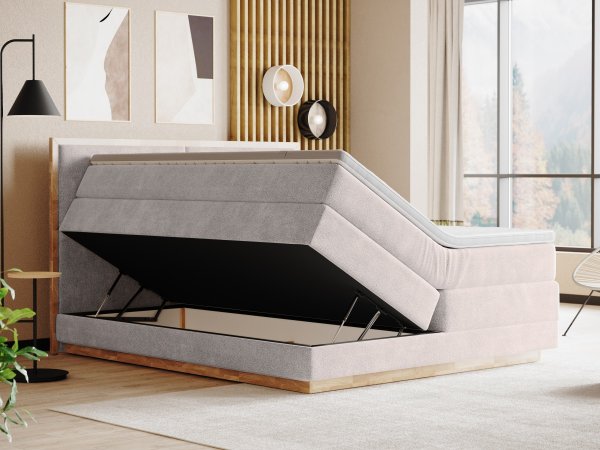 Postel boxspring s úložným prostorem PALMA III dub masiv