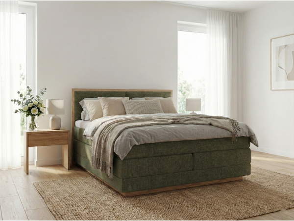 Postel boxspring s úložným prostorem PALMA III dub masiv