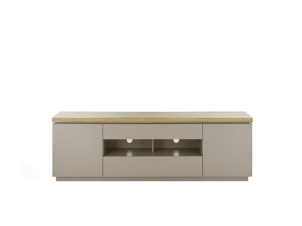 Nábytek do obývacího pokoje PALAMOS 1 béžovošedý matný lak/masivní akácie