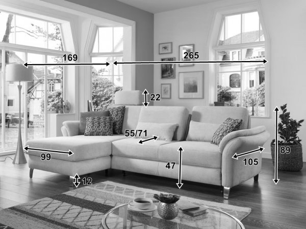 Rohová sedací souprava PADUA 6