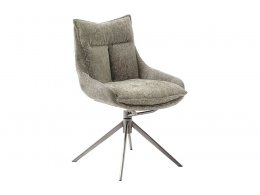 Jídelní židle PARKER E cappuccino, podnož z kartáčované nerezové oceli