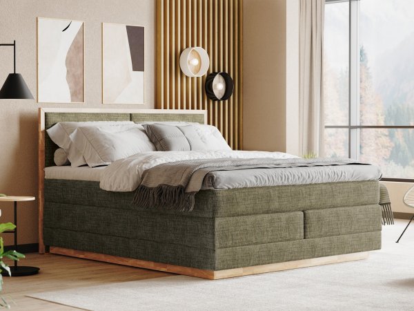 Postel boxspring s úložným prostorem PALMA III dub masiv