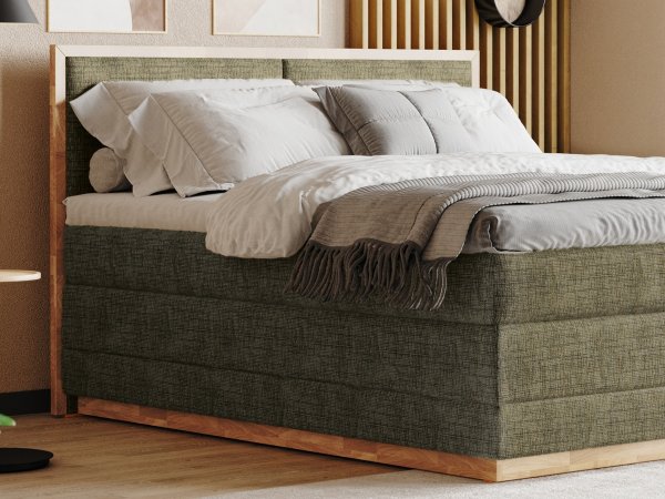 Postel boxspring s úložným prostorem PALMA III dub masiv