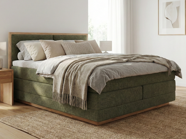 Postel boxspring s úložným prostorem PALMA III dub masiv