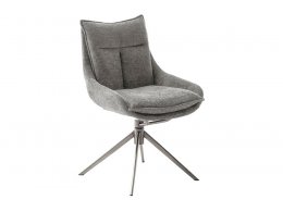 Jídelní židle PARKER E antracit, podnož z kartáčované nerezové oceli