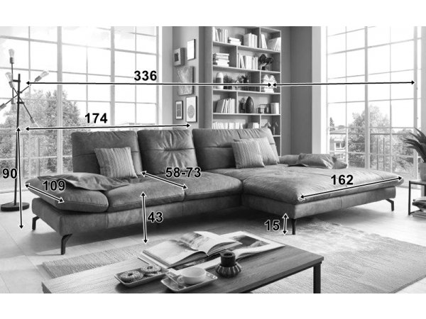 Rohová sedací souprava PASADENA