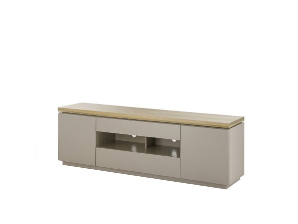 Nábytek do obývacího pokoje PALAMOS 1 béžovošedý matný lak/masivní akácie