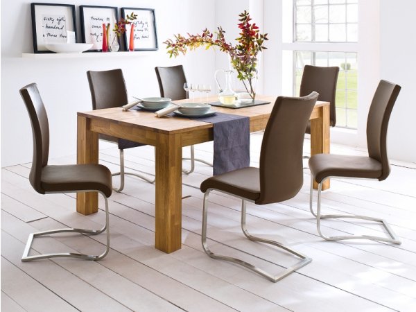 Jídelní židle z pravé kůže ARCO 2 barva bílá