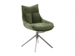 Jídelní židle PARKER E olivová, podnož z kartáčované nerezové oceli