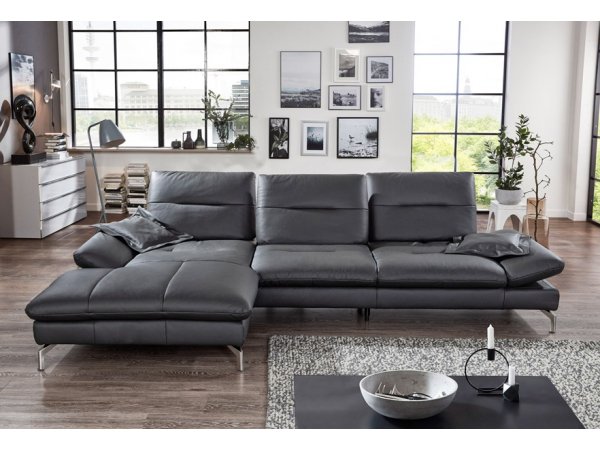 Kožená rohová sedací souprava PASADENA